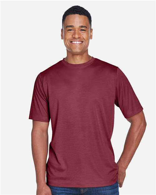 Team 365 Men's Sonic Heather Performance T-Shirt - TT11H Sport Maroon Heather