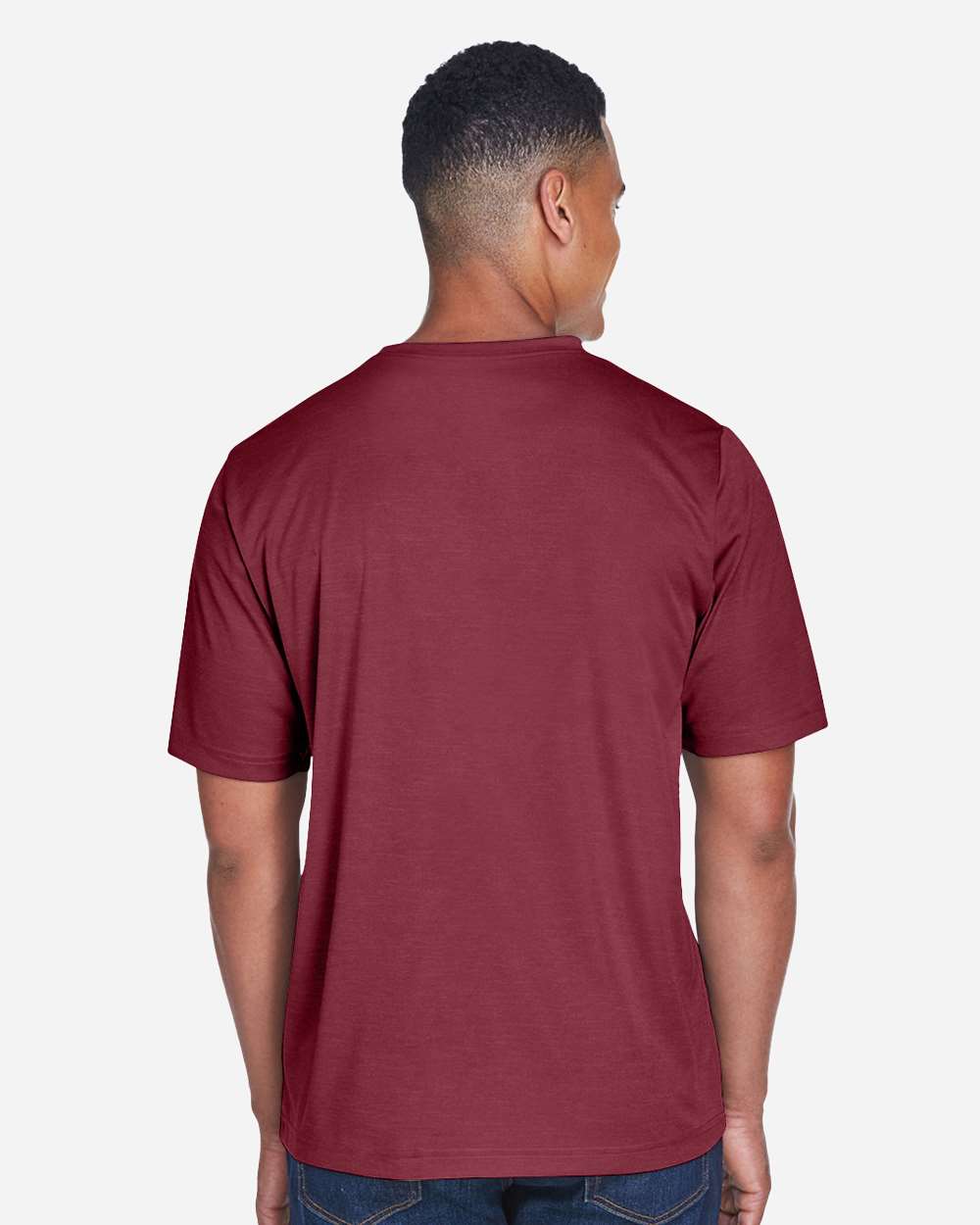 Team 365 Men's Sonic Heather Performance T-Shirt - TT11H Sport Maroon Heather