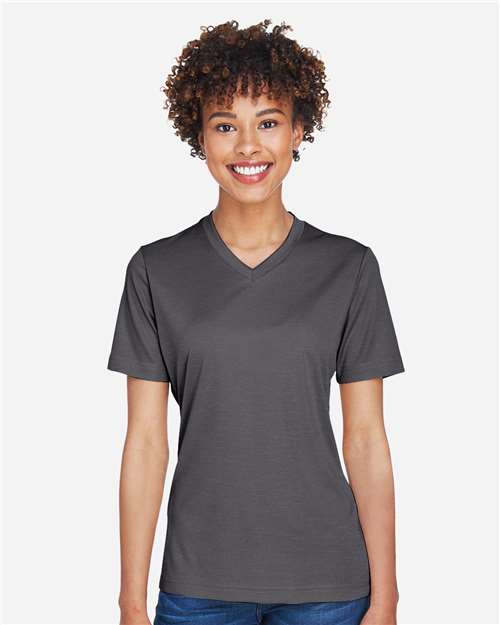 Team 365 Women's Sonic Heather Performance T-Shirt - TT11HW Dark Grey Heather