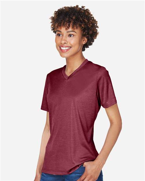 Team 365 Women's Sonic Heather Performance T-Shirt - TT11HW Sport Maroon Heather