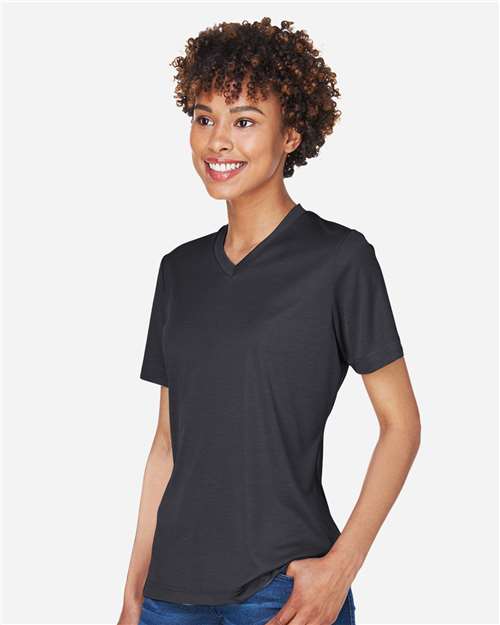 Team 365 Women's Sonic Heather Performance T-Shirt - TT11HW Black Heather