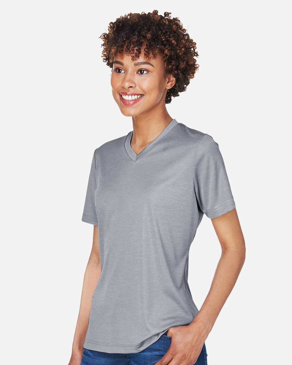 Team 365 Women's Sonic Heather Performance T-Shirt - TT11HW Athletic Heather