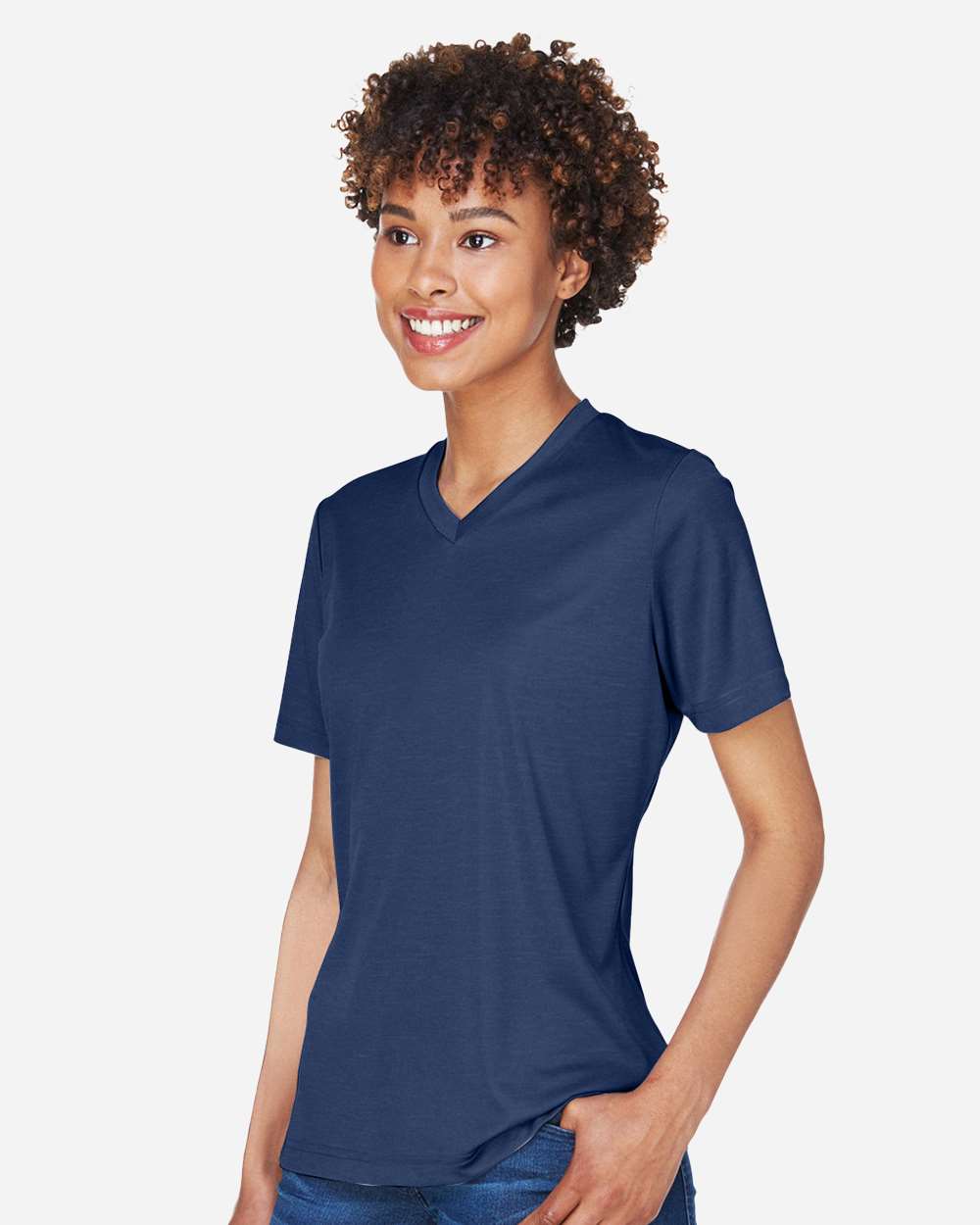 Team 365 Women's Sonic Heather Performance T-Shirt - TT11HW Sport Dark Navy Heather
