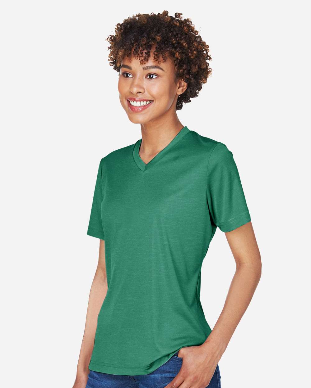 Team 365 Women's Sonic Heather Performance T-Shirt - TT11HW Sport Forest Heather