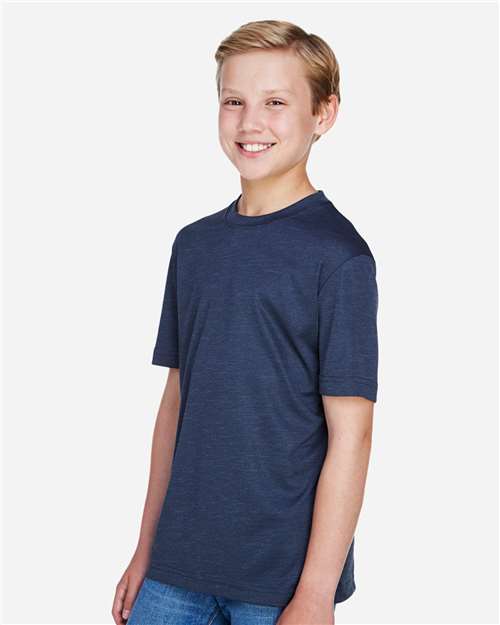 Team 365 Youth Sonic Heather Performance T-Shirt - TT11HY Sport Dark Navy Heather