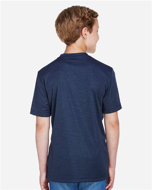Team 365 Youth Sonic Heather Performance T-Shirt - TT11HY Sport Dark Navy Heather