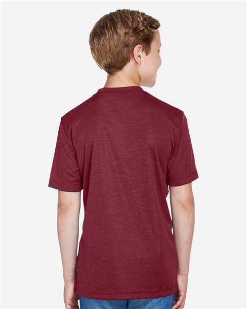 Team 365 Youth Sonic Heather Performance T-Shirt - TT11HY Sport Maroon Heather