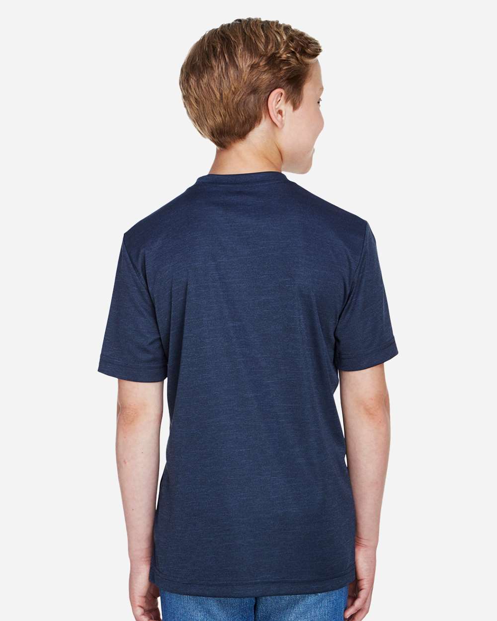 Team 365 Youth Sonic Heather Performance T-Shirt - TT11HY Sport Dark Navy Heather
