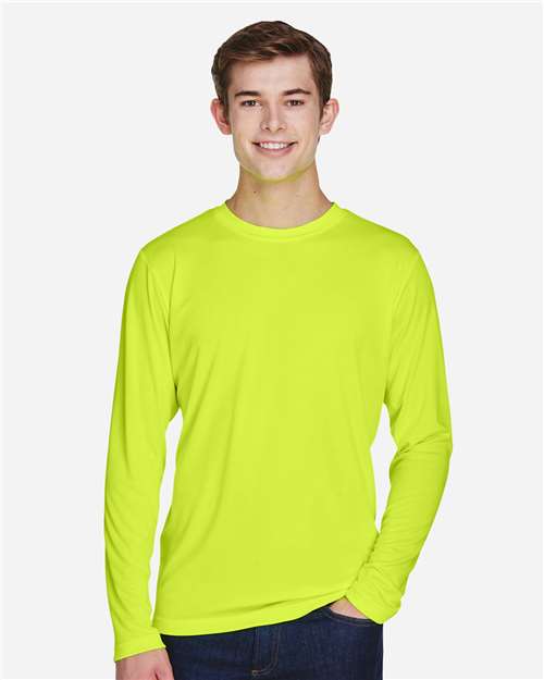 Team 365 Men's Zone Performance Long Sleeve T-Shirt - TT11L Safety Yellow