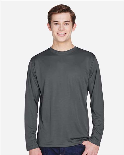 Team 365 Men's Zone Performance Long Sleeve T-Shirt - TT11L Sport Graphite