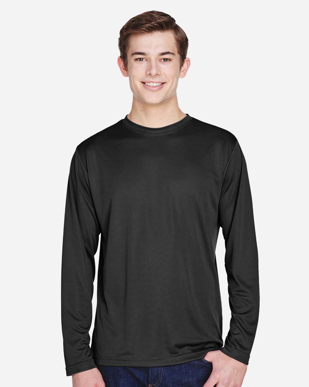 Team 365 Men's Zone Performance Long Sleeve T-Shirt - TT11L Black