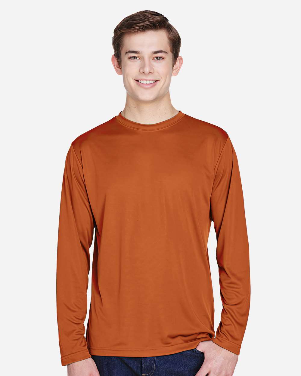 Team 365 Men's Zone Performance Long Sleeve T-Shirt - TT11L Sport Burnt Orange