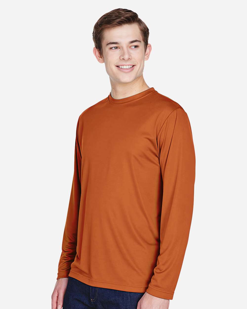 Team 365 Men's Zone Performance Long Sleeve T-Shirt - TT11L Sport Burnt Orange