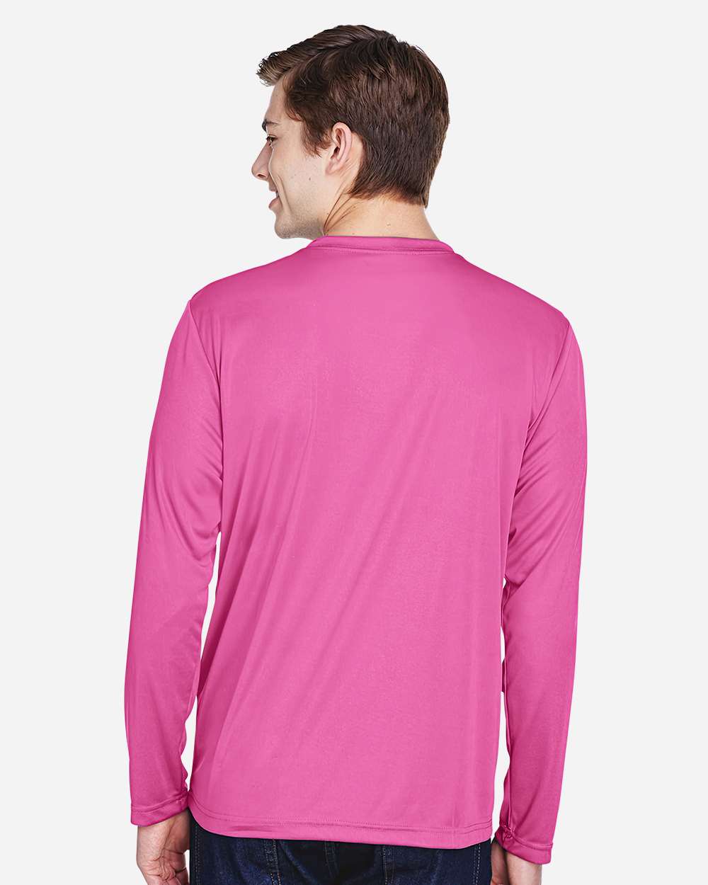 Team 365 Men's Zone Performance Long Sleeve T-Shirt - TT11L Sport Charity Pink