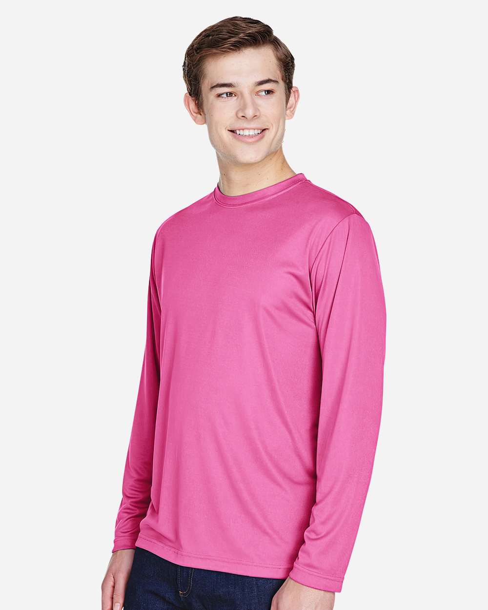 Team 365 Men's Zone Performance Long Sleeve T-Shirt - TT11L Sport Charity Pink
