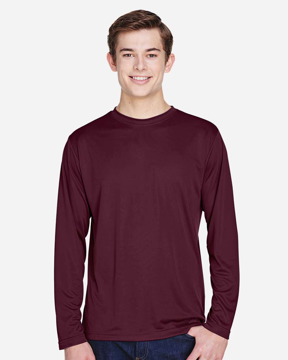 Team 365 Men's Zone Performance Long Sleeve T-Shirt - TT11L Sport Dark Maroon