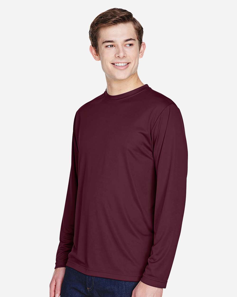 Team 365 Men's Zone Performance Long Sleeve T-Shirt - TT11L Sport Dark Maroon