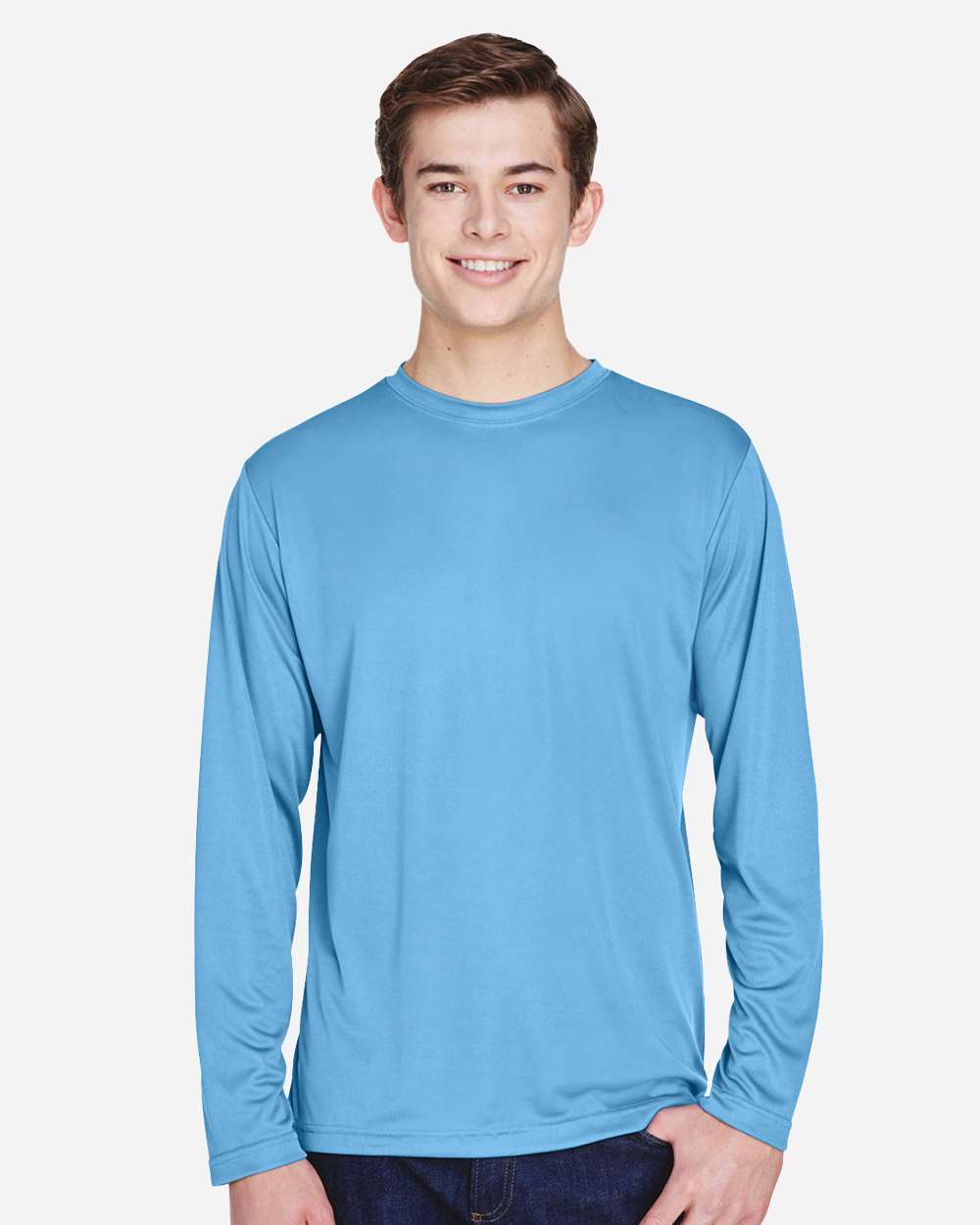 Team 365 Men's Zone Performance Long Sleeve T-Shirt - TT11L Sport Light Blue