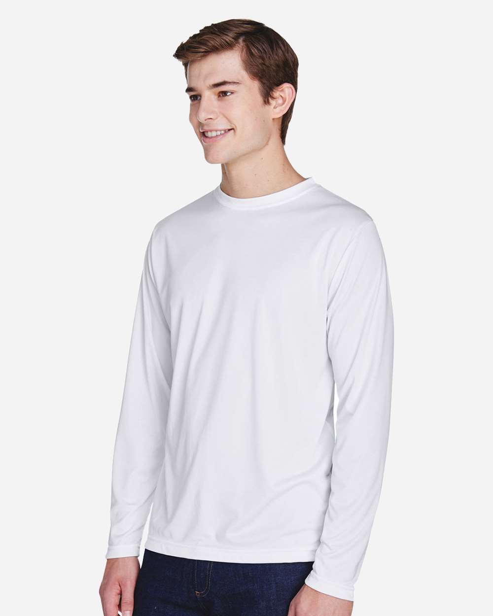 Team 365 Men's Zone Performance Long Sleeve T-Shirt - TT11L White