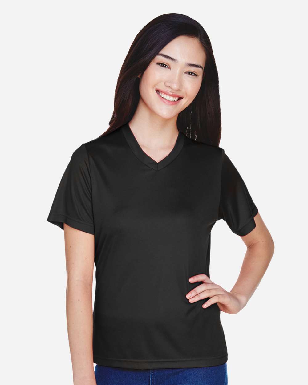 Team 365 Women's Zone Performance T-Shirt - TT11W Black