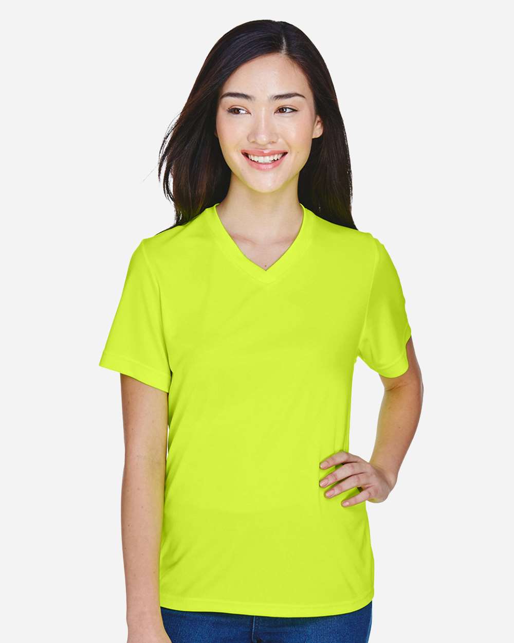 Team 365 Women's Zone Performance T-Shirt - TT11W Safety Yellow