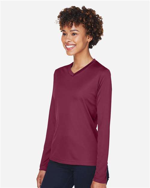 Team 365 Women's Zone Performance Long Sleeve T-Shirt - TT11WL Sport Maroon