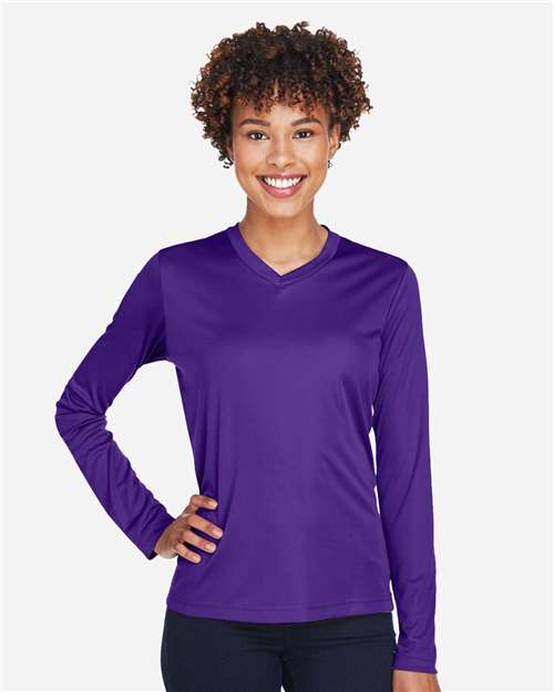 Team 365 Women's Zone Performance Long Sleeve T-Shirt - TT11WL Sport Purple
