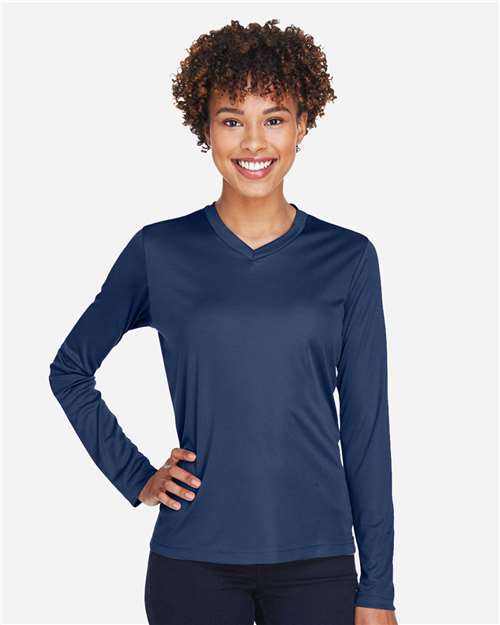Team 365 Women's Zone Performance Long Sleeve T-Shirt - TT11WL Sport Dark Navy