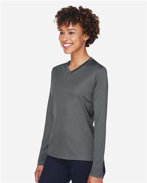 Team 365 Women's Zone Performance Long Sleeve T-Shirt - TT11WL Sport Graphite