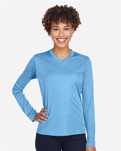 Team 365 Women's Zone Performance Long Sleeve T-Shirt - TT11WL Sport Light Blue
