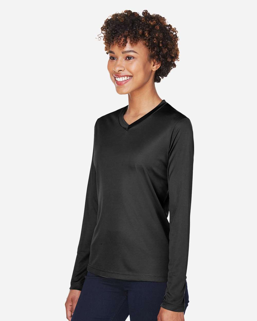 Team 365 Women's Zone Performance Long Sleeve T-Shirt - TT11WL Black