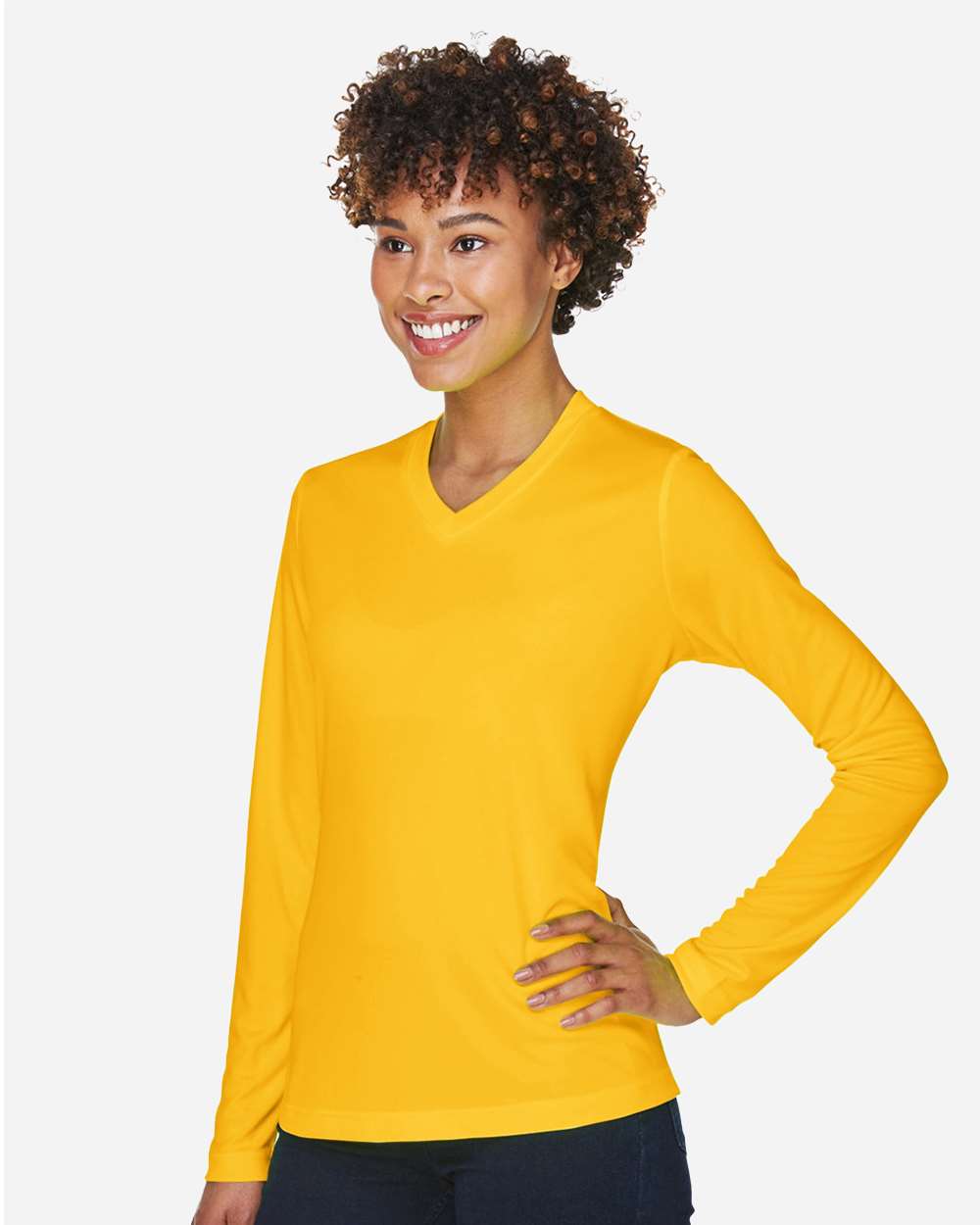 Team 365 Women's Zone Performance Long Sleeve T-Shirt - TT11WL Sport Athletic Gold