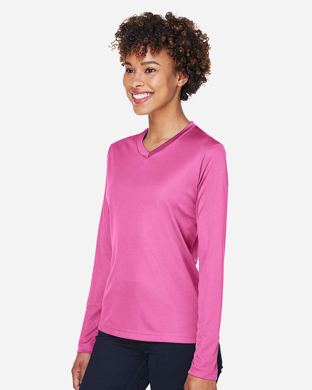 Team 365 Women's Zone Performance Long Sleeve T-Shirt - TT11WL Sport Charity Pink