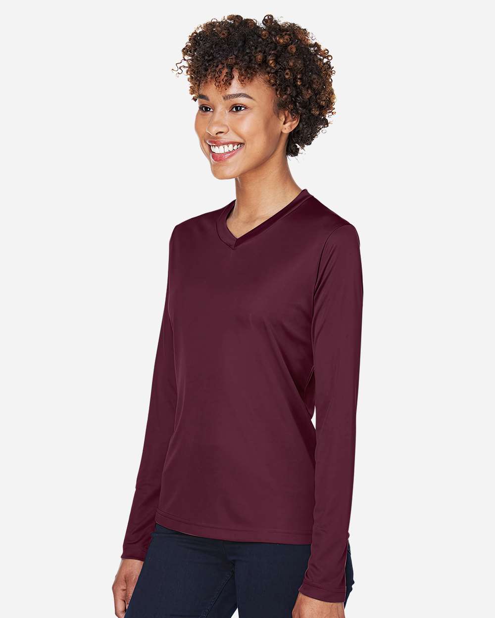 Team 365 Women's Zone Performance Long Sleeve T-Shirt - TT11WL Sport Dark Maroon