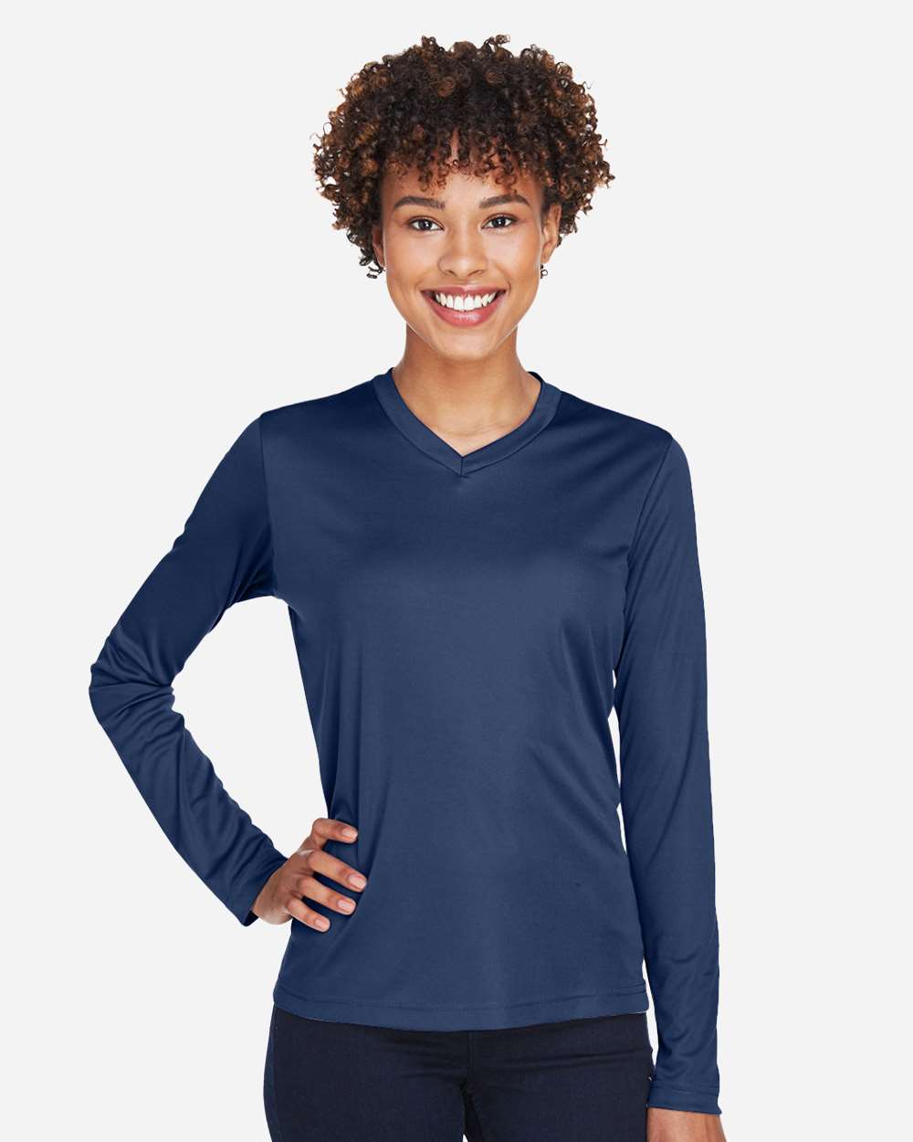 Team 365 Women's Zone Performance Long Sleeve T-Shirt - TT11WL Sport Dark Navy