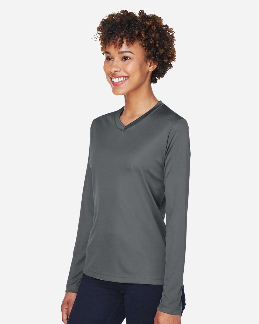 Team 365 Women's Zone Performance Long Sleeve T-Shirt - TT11WL Sport Graphite