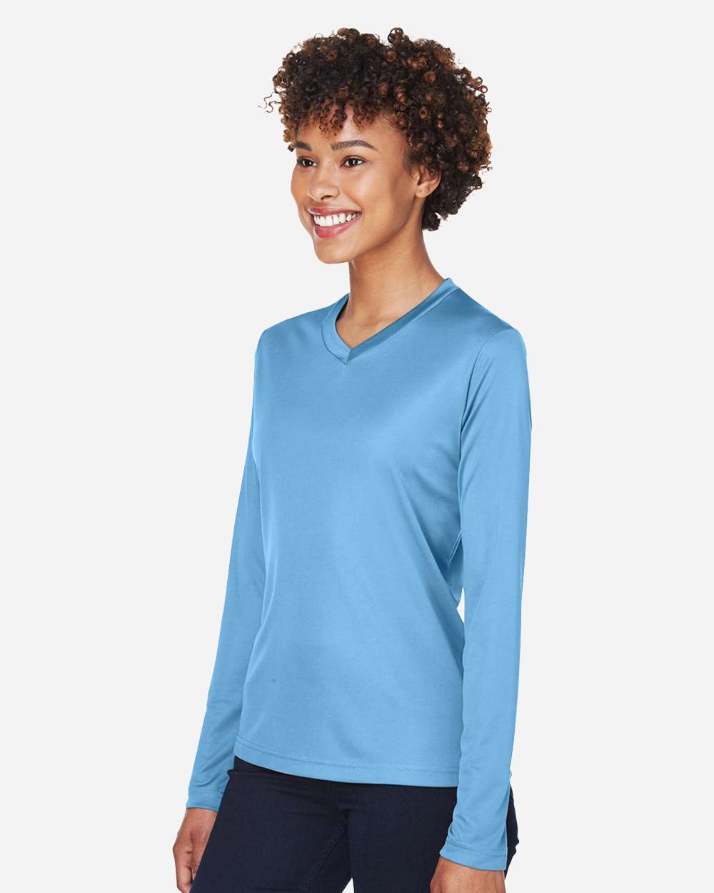 Team 365 Women's Zone Performance Long Sleeve T-Shirt - TT11WL Sport Light Blue
