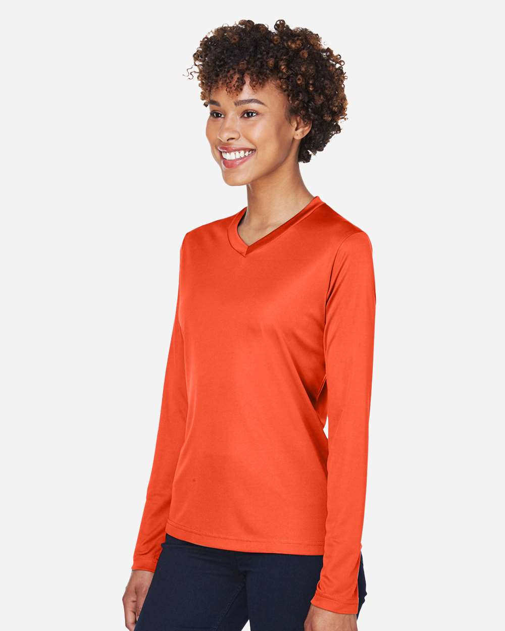 Team 365 Women's Zone Performance Long Sleeve T-Shirt - TT11WL Sport Orange