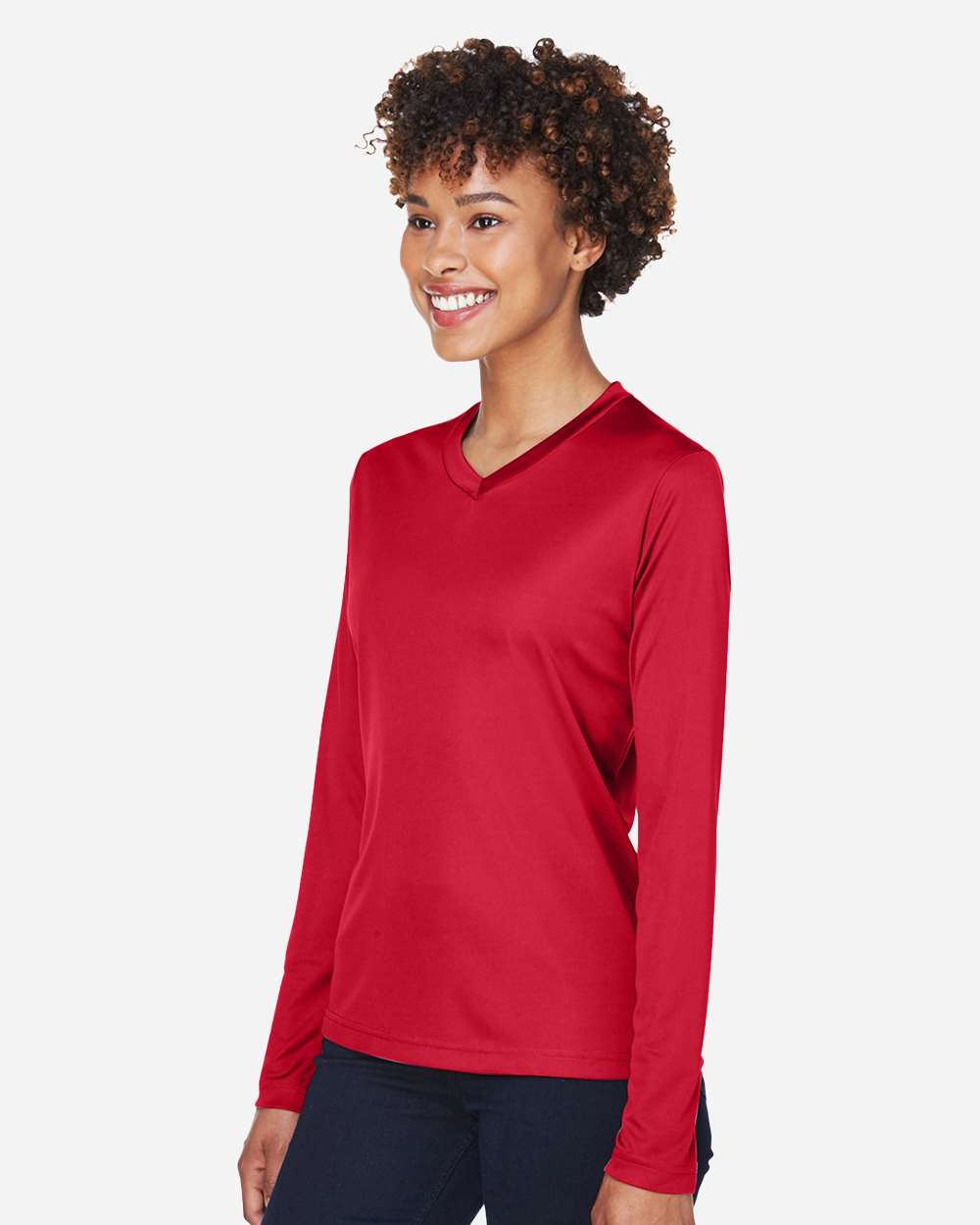 Team 365 Women's Zone Performance Long Sleeve T-Shirt - TT11WL Sport Red