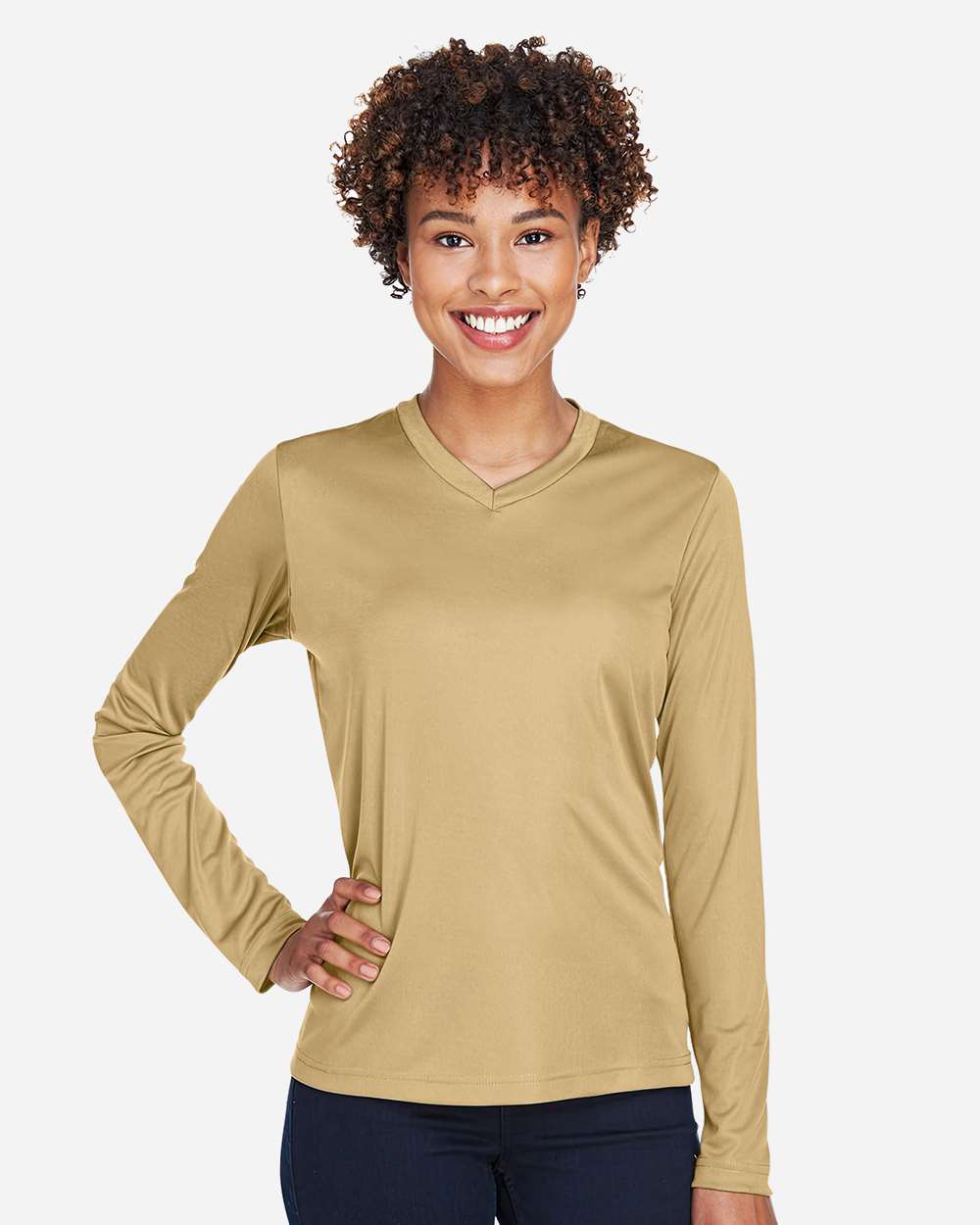 Team 365 Women's Zone Performance Long Sleeve T-Shirt - TT11WL Sport Vegas Gold
