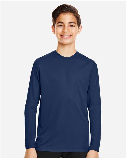 Team 365 Youth Zone Performance Long Sleeve T-Shirt - TT11YL Sport Dark Navy