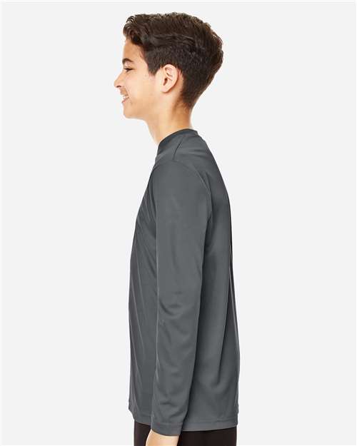 Team 365 Youth Zone Performance Long Sleeve T-Shirt - TT11YL Sport Graphite