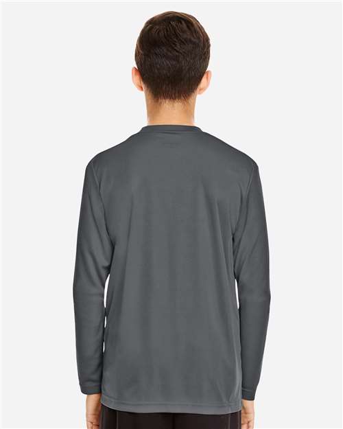 Team 365 Youth Zone Performance Long Sleeve T-Shirt - TT11YL Sport Graphite