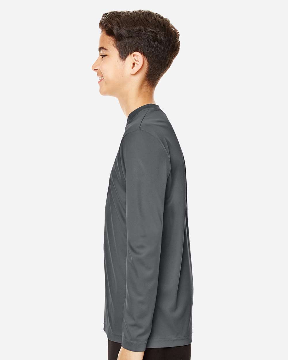 Team 365 Youth Zone Performance Long Sleeve T-Shirt - TT11YL Sport Graphite