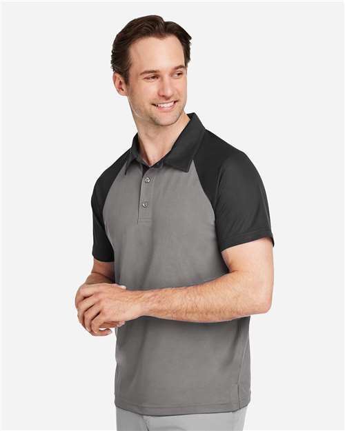 Team 365 Men's Command Snag-Protection Colorblock Polo - TT21C Sport Graphite- Black