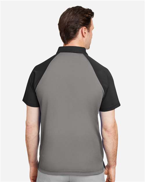 Team 365 Men's Command Snag-Protection Colorblock Polo - TT21C Sport Graphite- Black