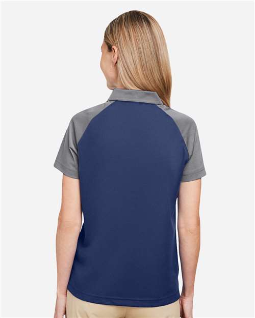Team 365 Women's Command Snag-Protection Colorblock Polo - TT21CW Sport Dark Navy- Sport Graphite