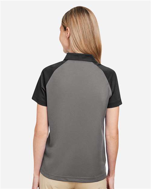 Team 365 Women's Command Snag-Protection Colorblock Polo - TT21CW Sport Graphite- Black