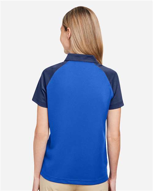 Team 365 Women's Command Snag-Protection Colorblock Polo - TT21CW Sport Royal- Sport Dark Navy