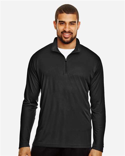 Team 365 Men's Zone Performance Quarter-Zip Pullover - TT31 Black